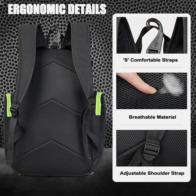 LARIPOP Basketball Backpack Large Sports Bag, Gym Bag with Ball Compartment and Shoe Compartment to Store Sports Shoes Water Bottles Laptops and Daily Necessities, Widely Used in Basketball, Soccer - Image 5